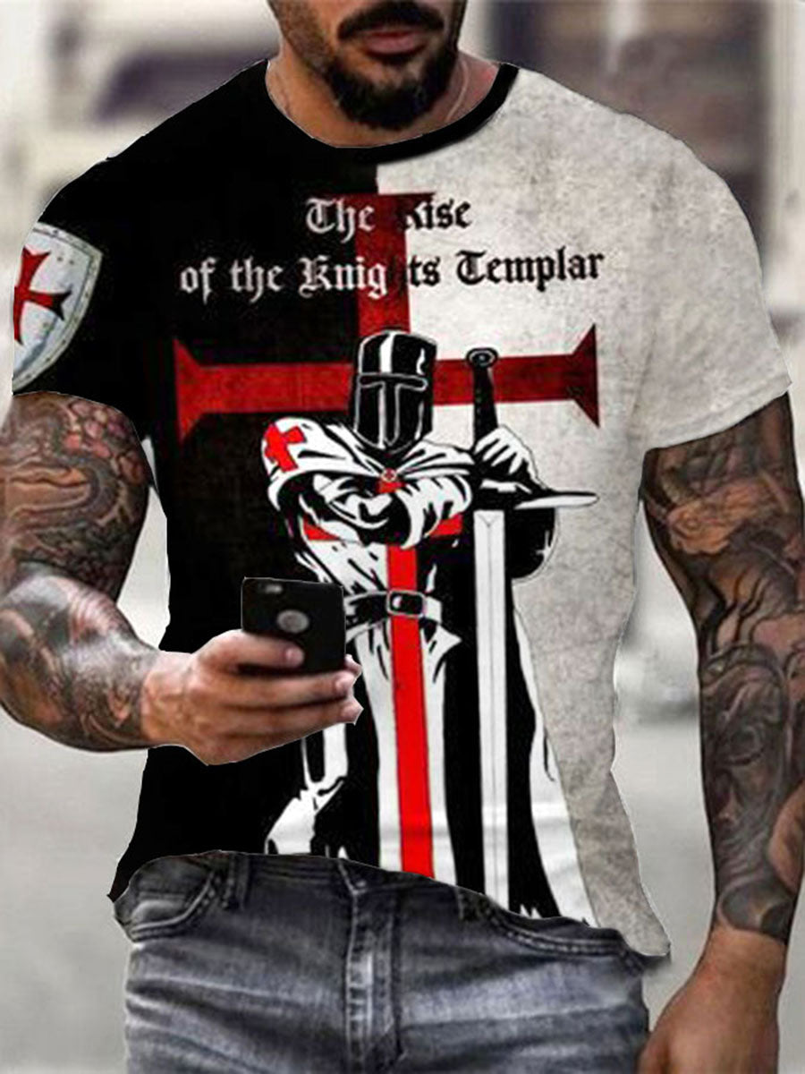 Herren-T-Shirt mit Eisernen Kreuz druck