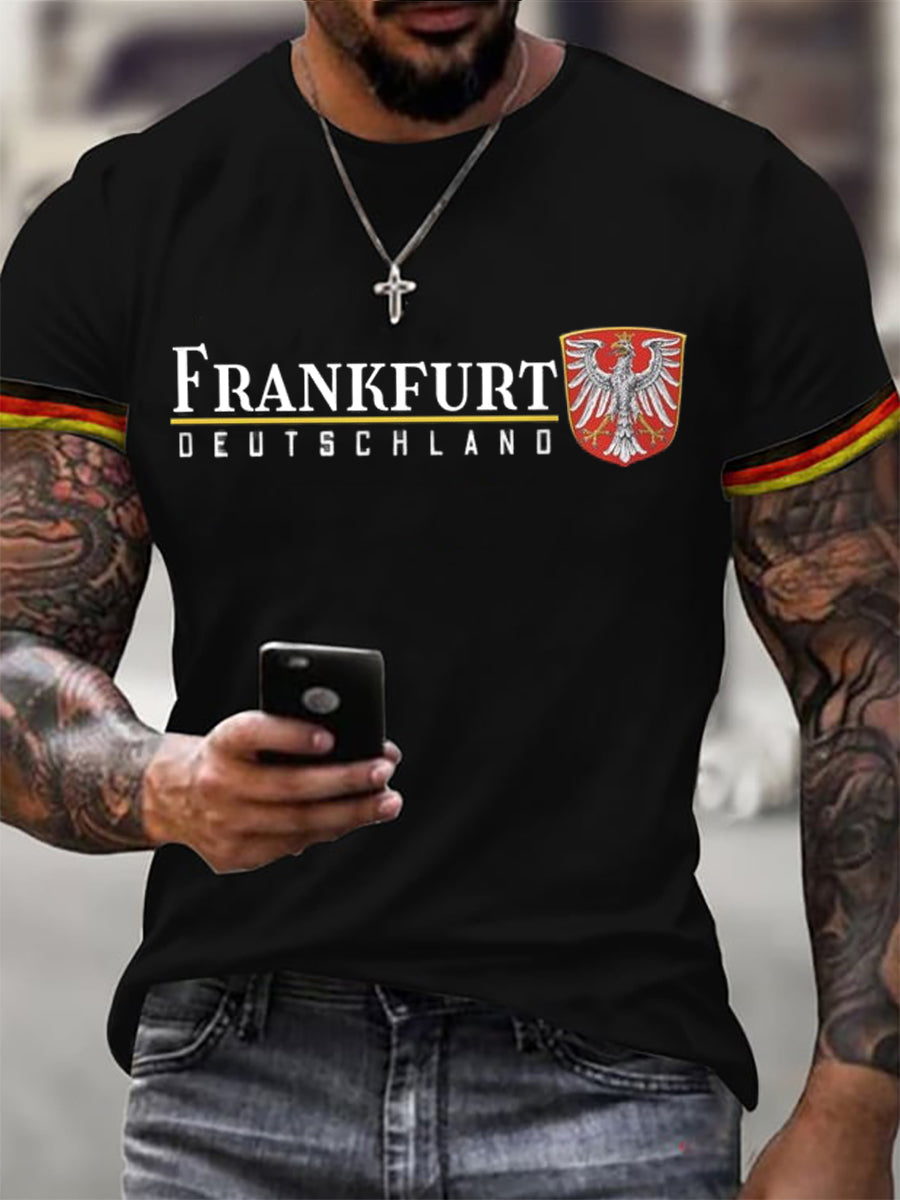 Herren Frankfurt Deutschland gedruckt Langarm T-Shirt