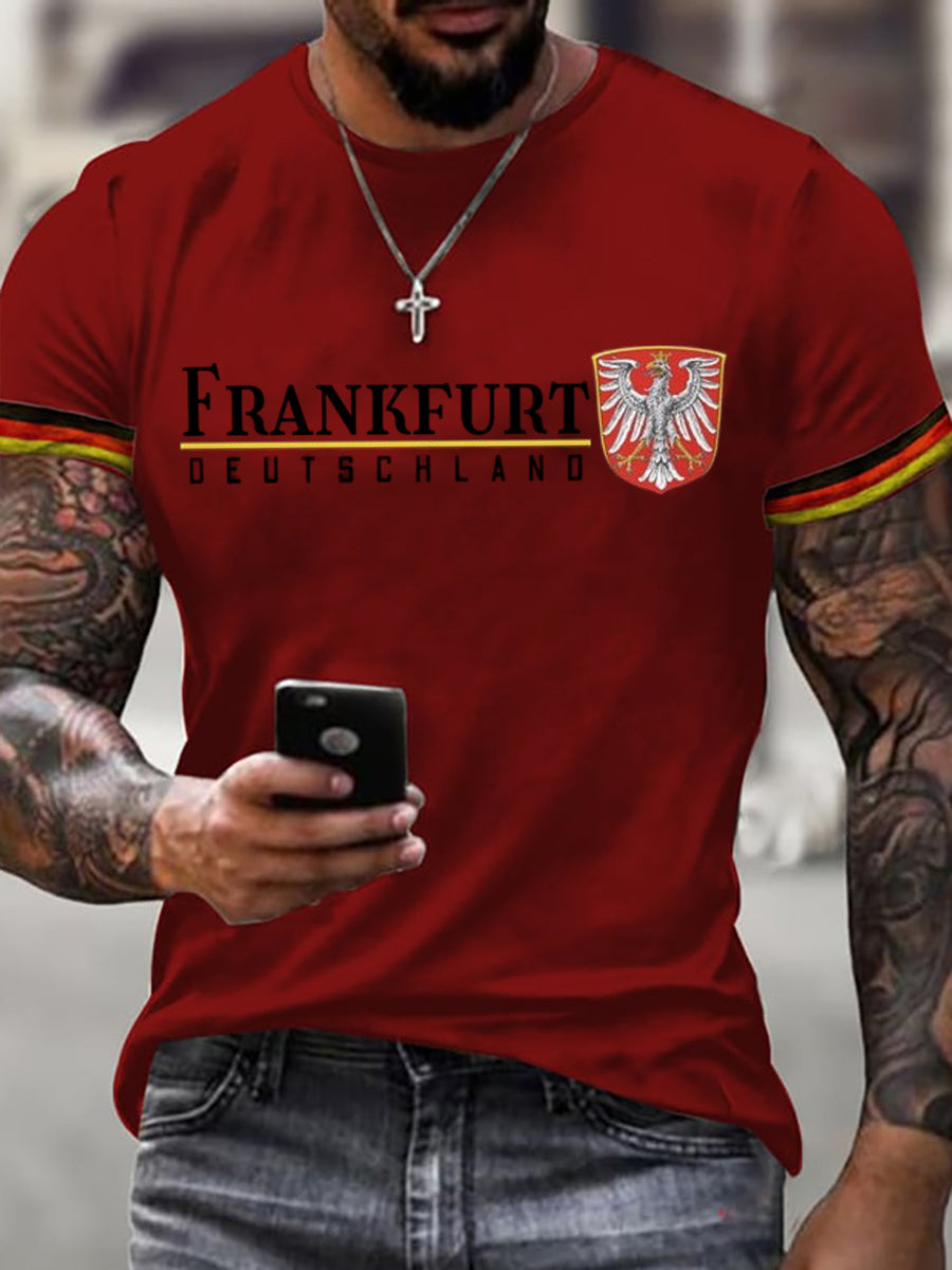 Herren Frankfurt Deutschland gedruckt Langarm T-Shirt