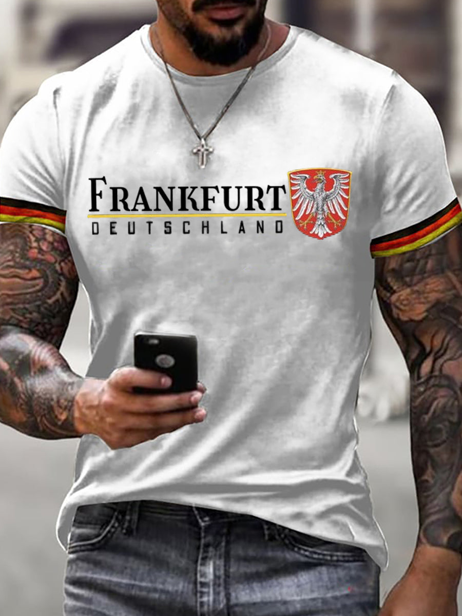 Herren Frankfurt Deutschland gedruckt Langarm T-Shirt
