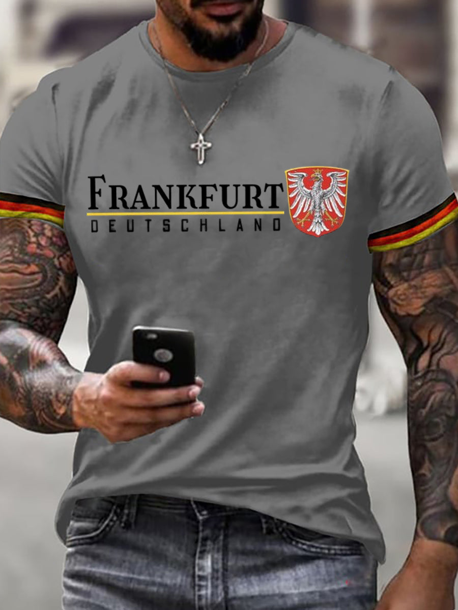 Herren Frankfurt Deutschland gedruckt Langarm T-Shirt