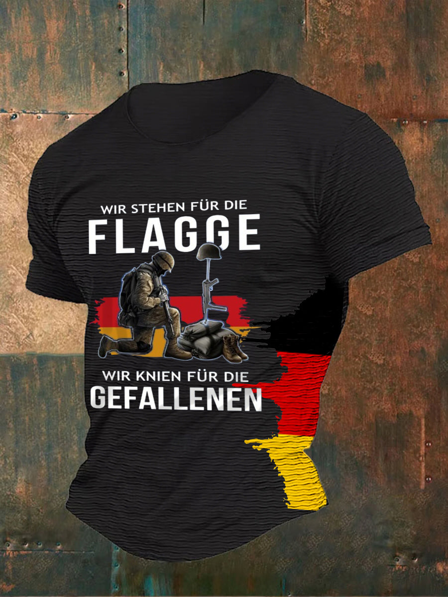 Männer Deutschland stolz bedruckt Kurzarm T-Shirt