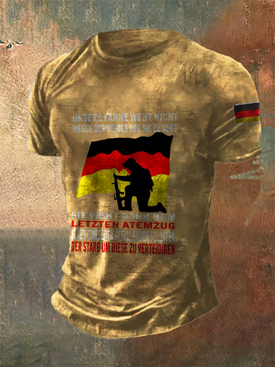 Männer Deutschland stolz bedruckt Kurzarm T-Shirt