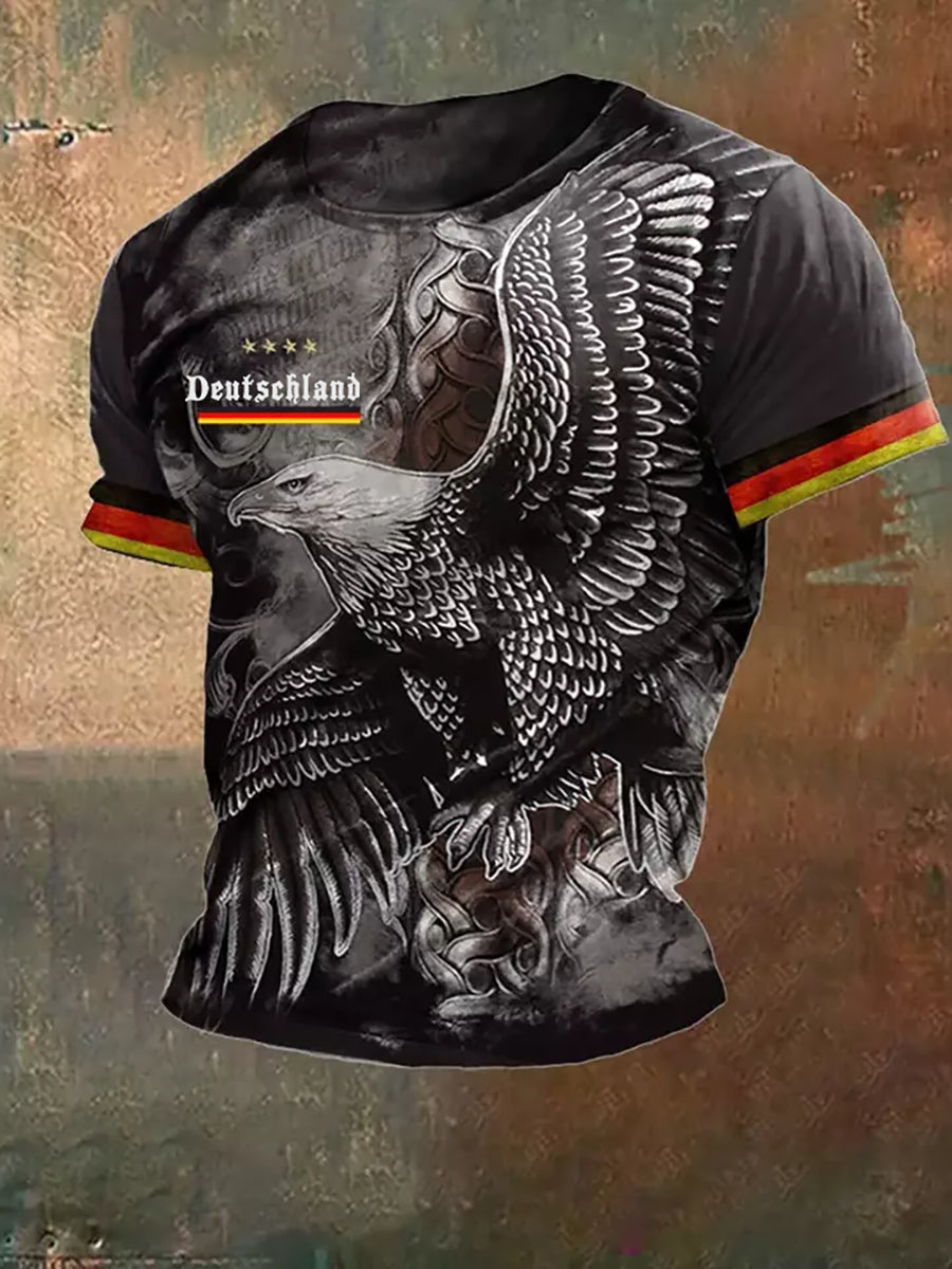 Männer Deutschland Print T-Shirt mit kurzen Ärmeln