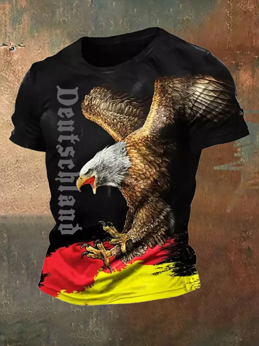 Deutschland bedrucktes Kurzarm-T-Shirt für Männer