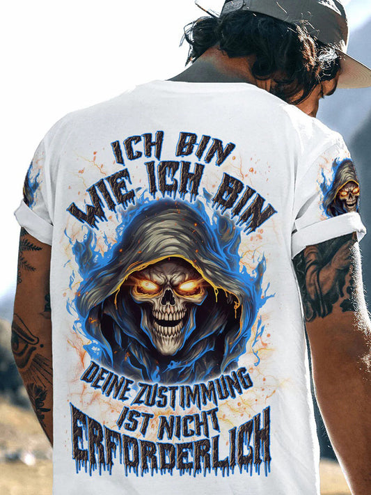 Herren ICH BIN WIE ICH BIN VOLLSTÄNDIGER DRUCK Bedrucktes T-Shirt