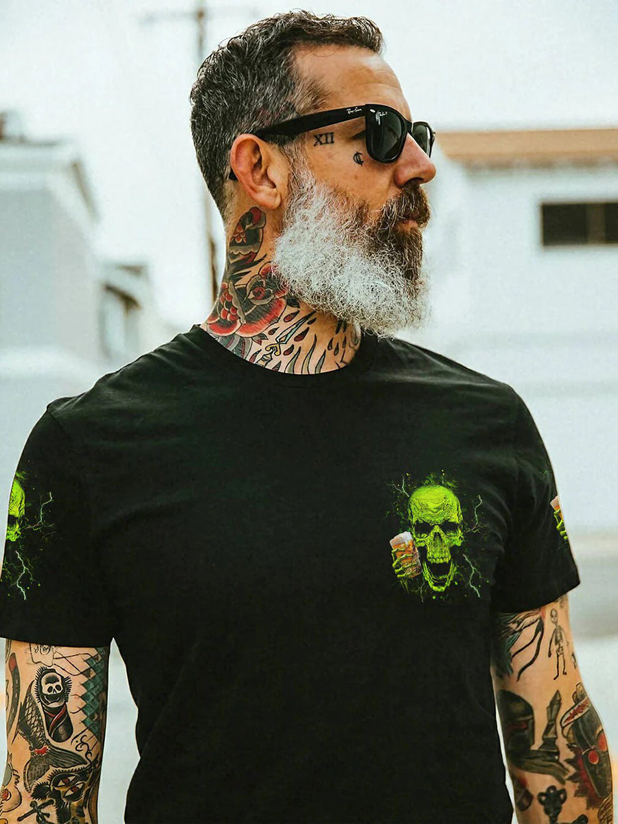 Herren BRING BIER MIT VOLLSTÄNDIGER DRUC Bedrucktes T-Shirt