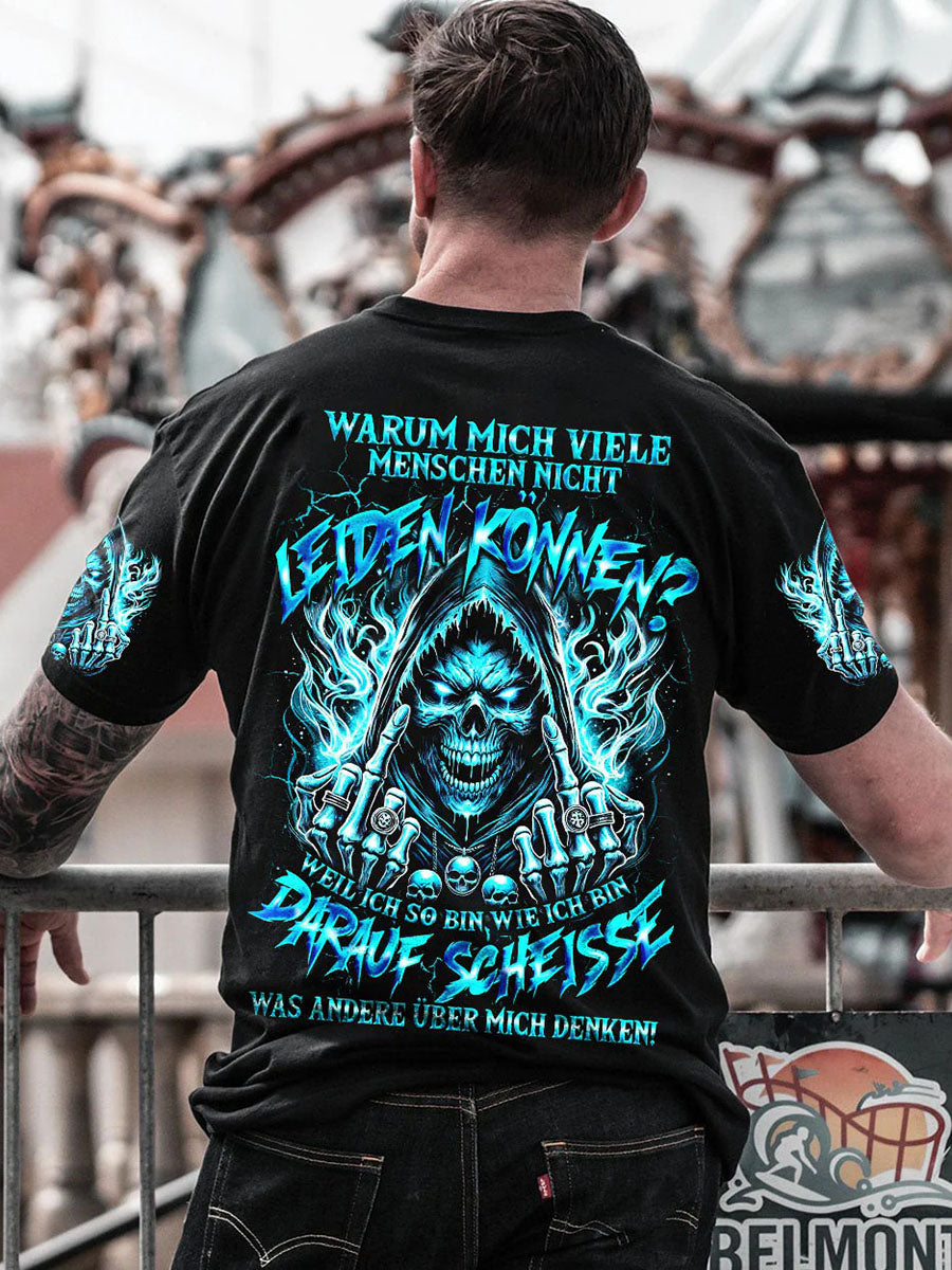 Herren WEIL ICH SO BIN WIE ICH BIN VOLL STÄNDIGER DRUCK Bedrucktes T-Shirt