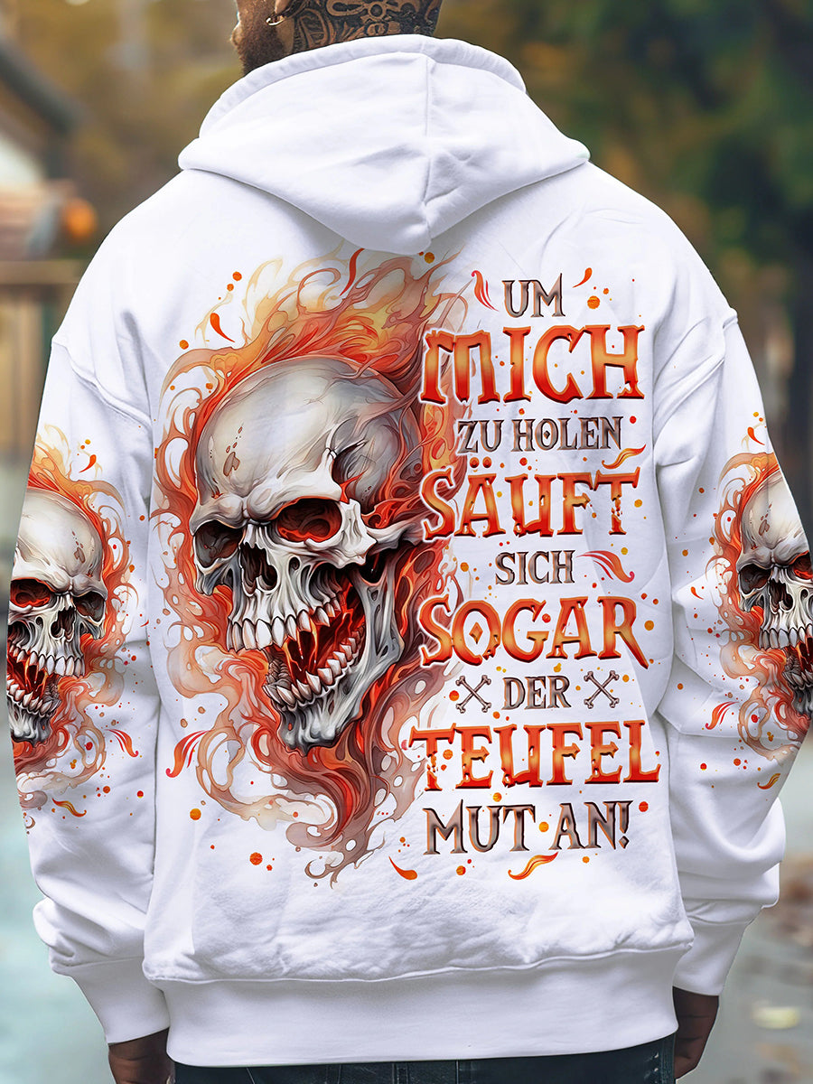 Herren UM MICH ZU HOLEN VOLL STÄNDIGER DRUCK Bedruckter Hoodie