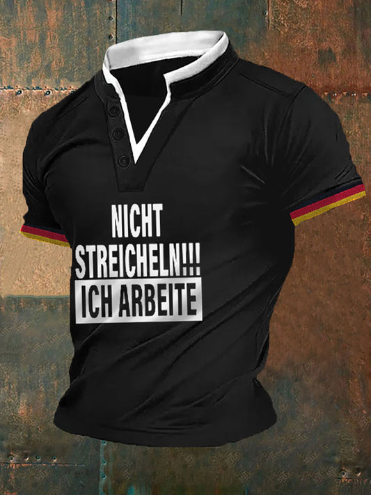 Nicht Streicheln bedrucktes Kurzarm-T-Shirt für Männer