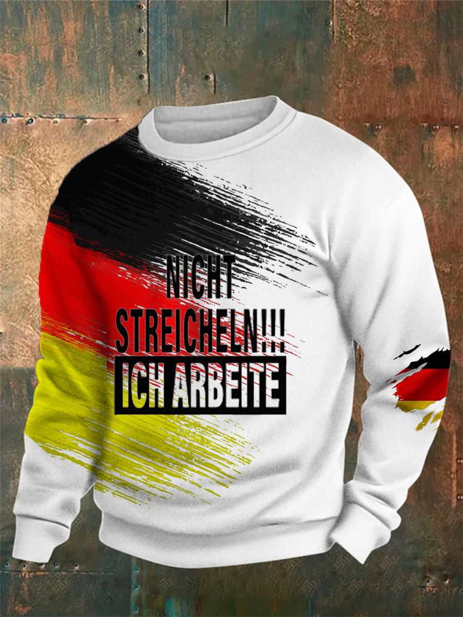 Herren Deutschland bedrucktes Langarm-Sweatshirt