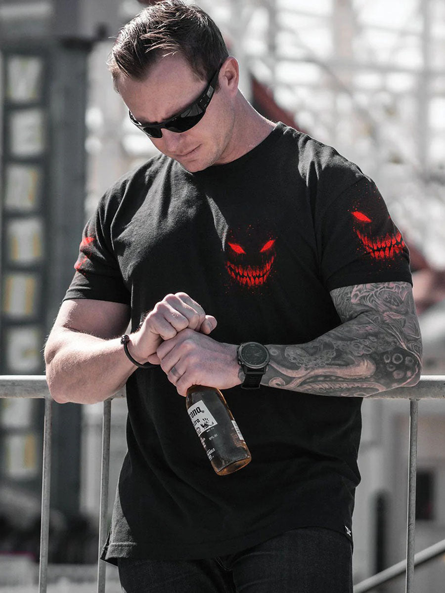 Herren ICH BIN NIE ALLEIN VOLL STÄN DIGER DRUCK Bedrucktes T-Shirt