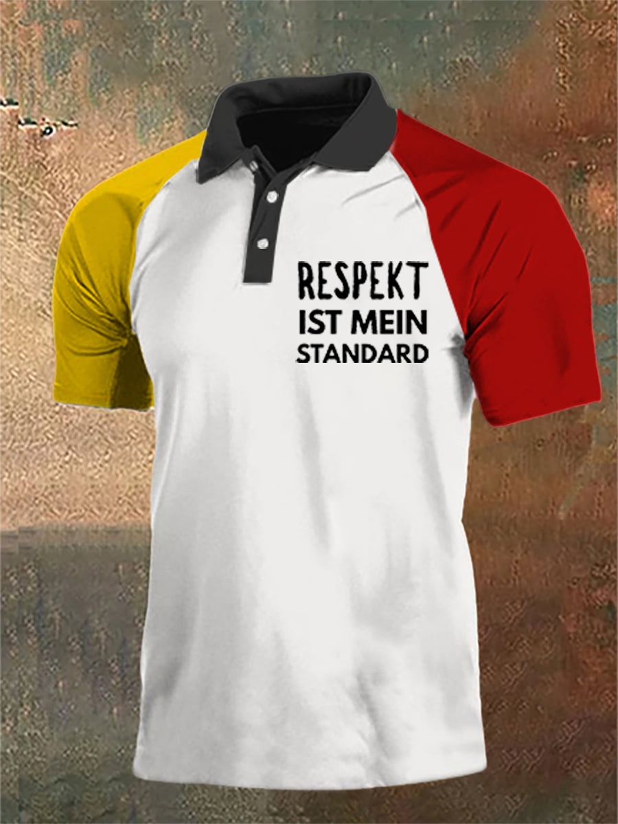 Herren Respekt ist mein Standard bedrucktes Polos hirt