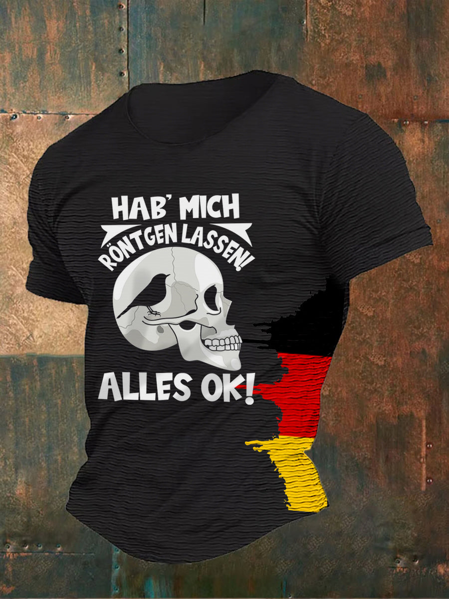 Herren Hab mich röntgen lassen bedruckte T-Shirt mit kurzen Ärmeln