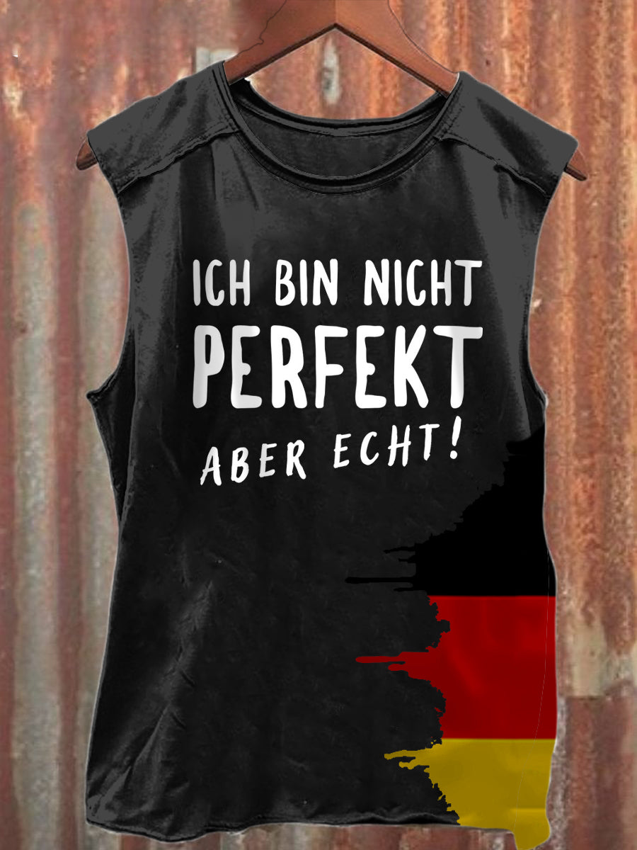 Nicht perfekt bedruckte Herren weste