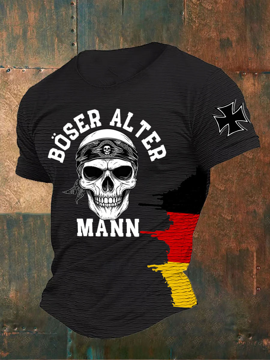 Gedrucktes Herren-T-Shirt von Böser alter Mann