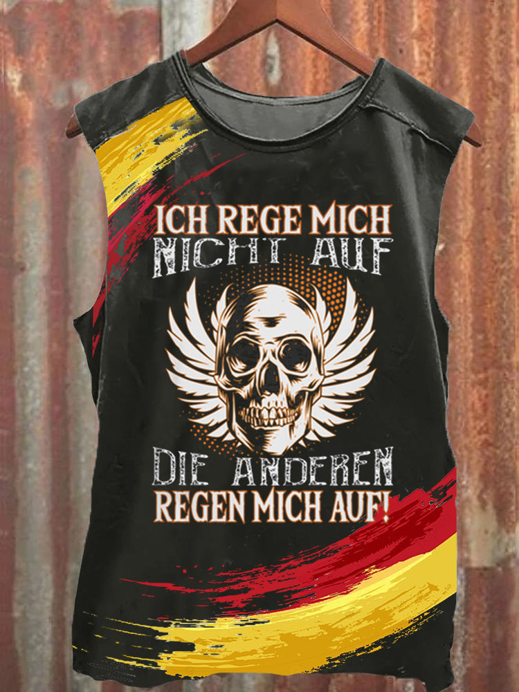 Herren Ich Rege Mich Nicht Auf Die Anderen Regen Bedruckte Weste