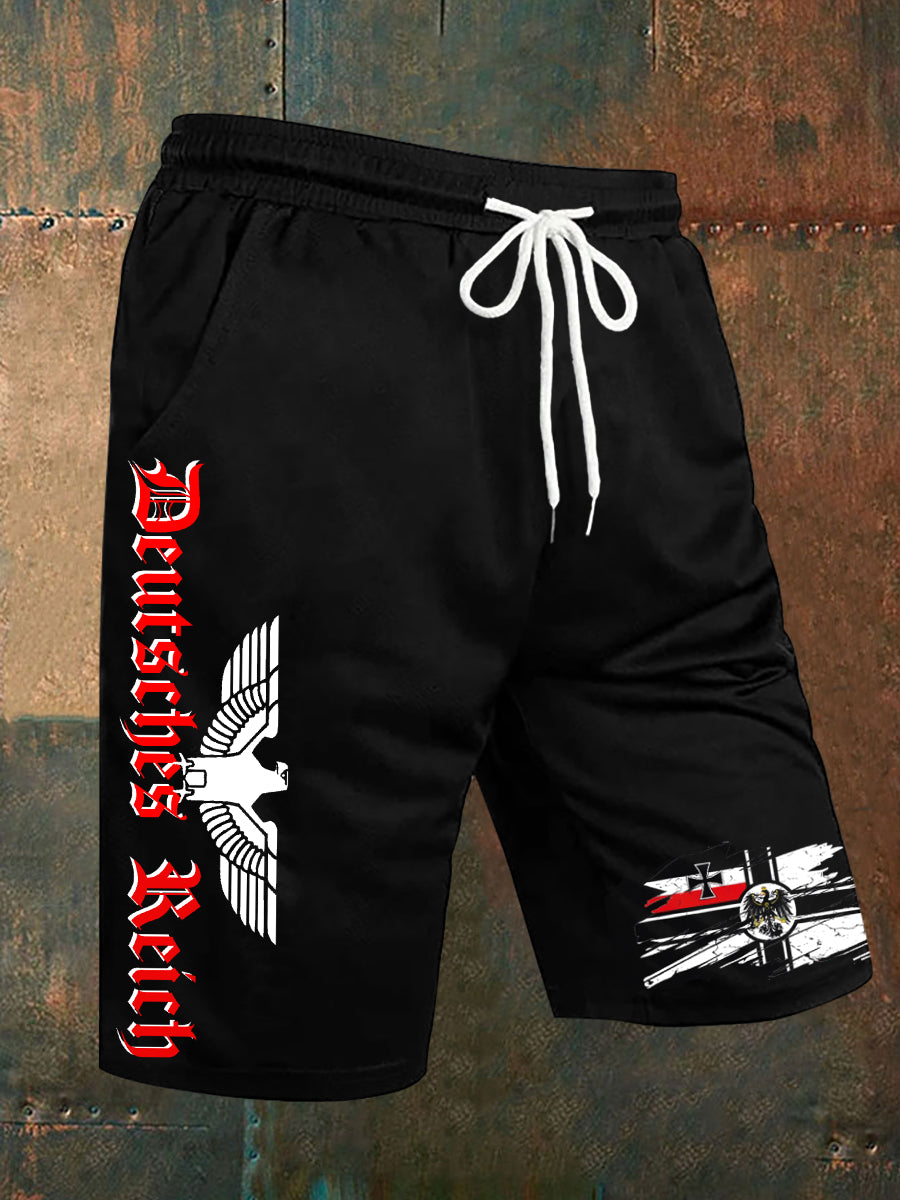 Herren Deutsches Reich Print Freizeit shorts