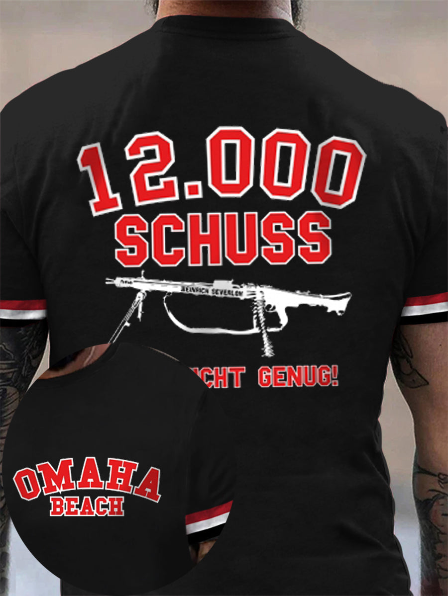 MG42 Maschinen gewehr bedrucktes Kurzarm-T-Shirt für Männer