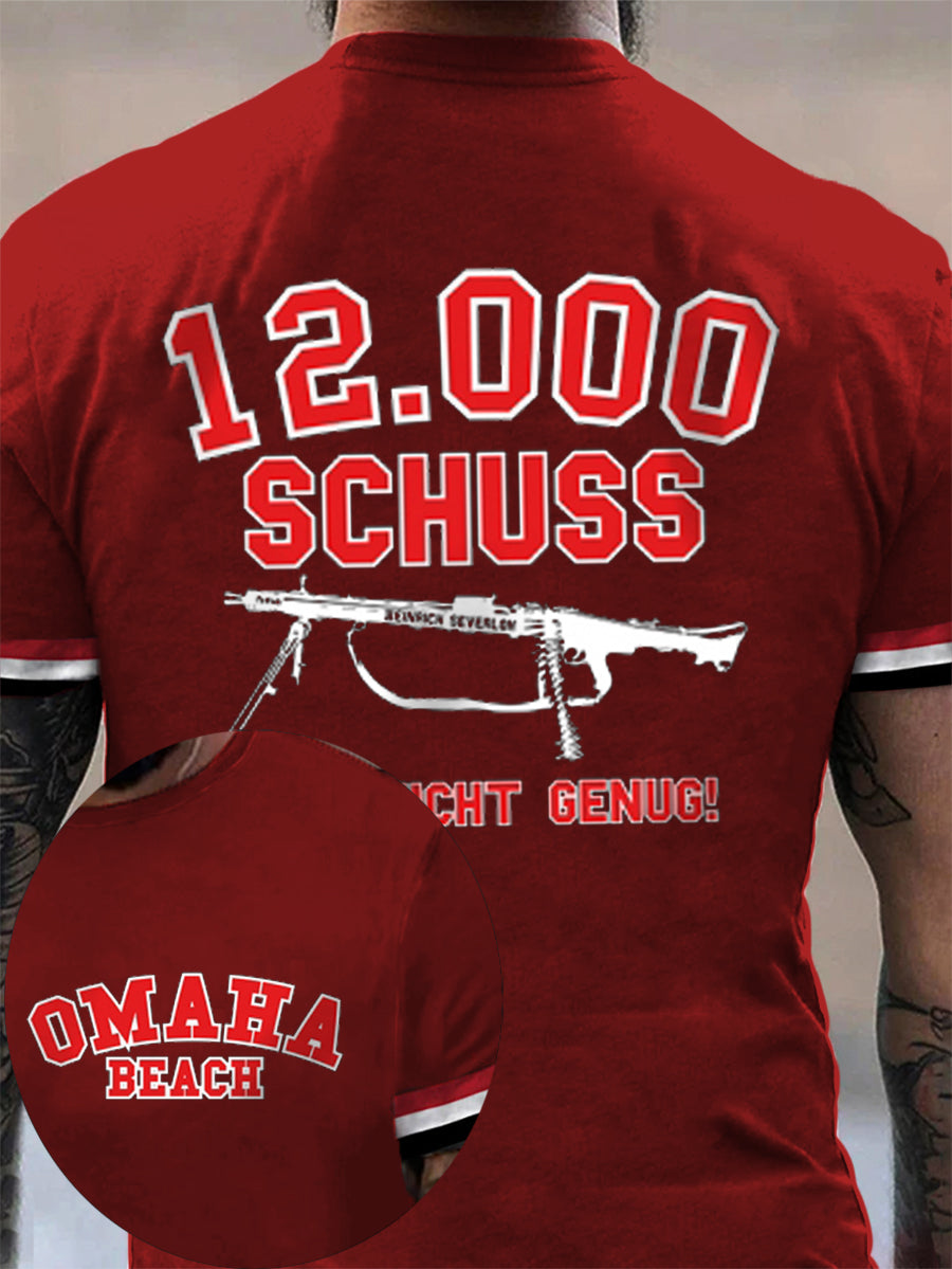 MG42 Maschinen gewehr bedrucktes Kurzarm-T-Shirt für Männer