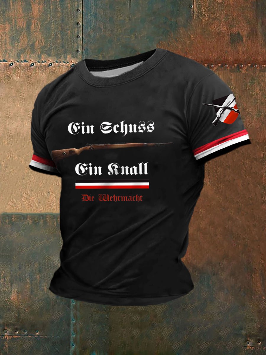 MG42 Maschinen gewehr bedrucktes Kurzarm-T-Shirt für Männer