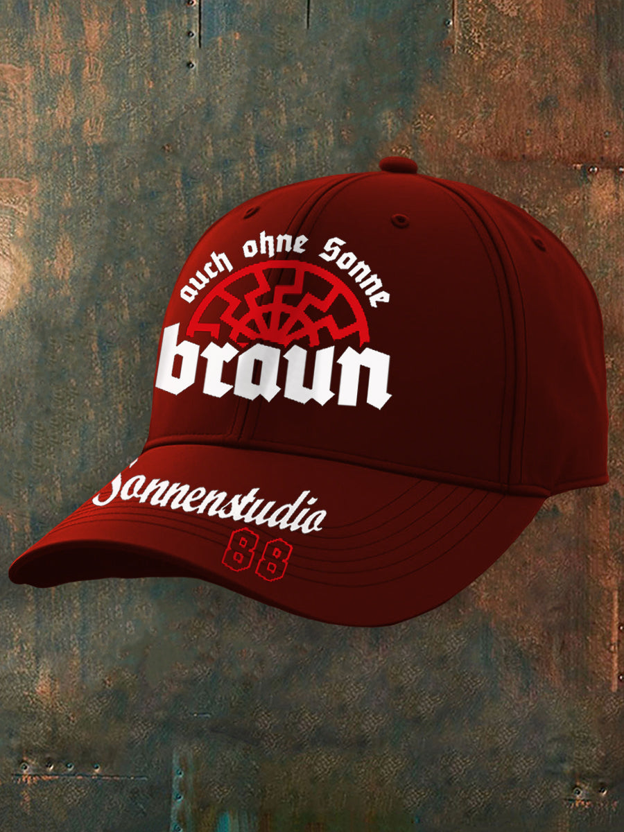 Unisex Auch Ohne Sonne Braun 88 Druck kappe