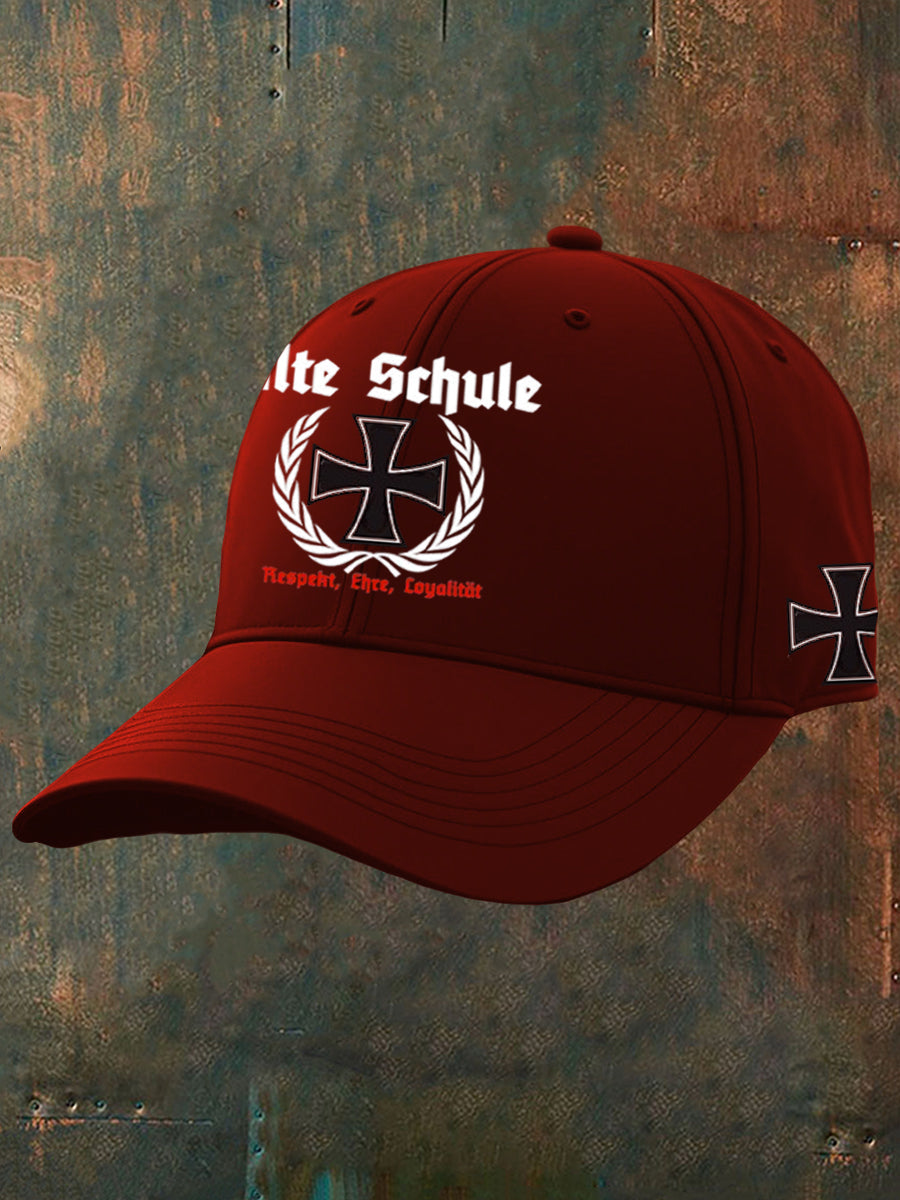 Unisex Alte Schule Design Print Cap