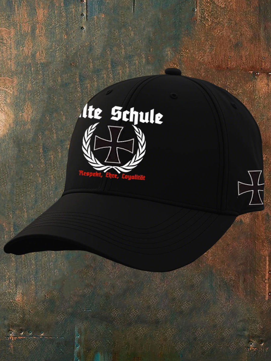 Unisex Alte Schule Design Print Cap