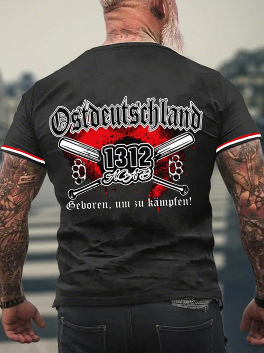 Bedrucktes Kurzarm-T-Shirt für Männer in Ost deutschland