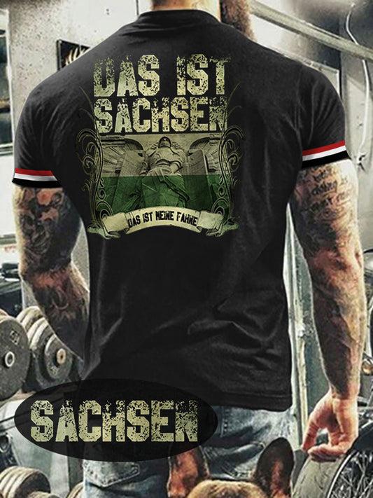 Herren T-Shirt Meine Fahne Sachsen