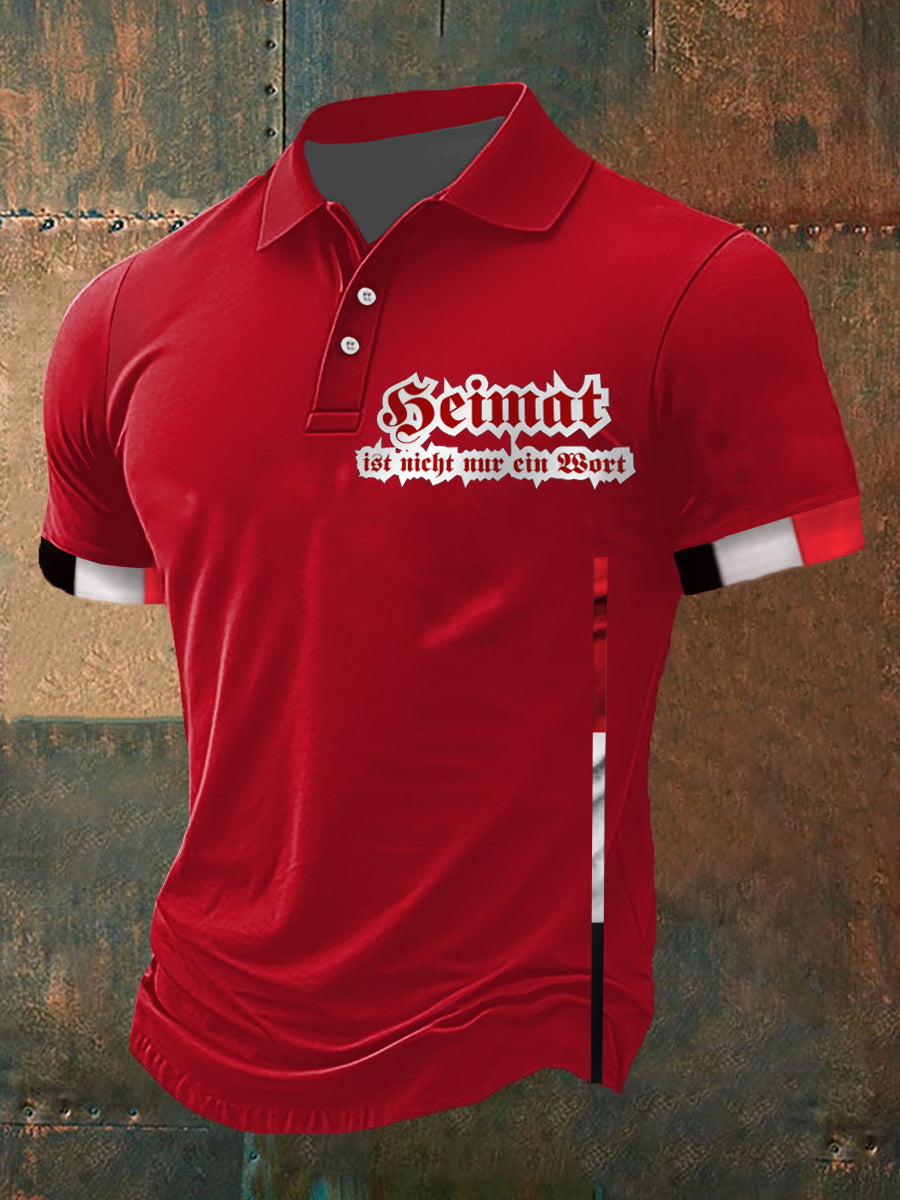 Männer Heimat ist nicht ein Wort bedrucktes Kurzarm-Polos hirt