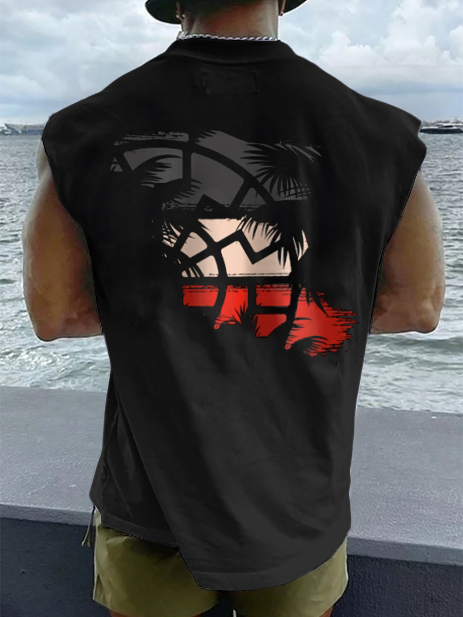 Herren Weißer Junge Sommer bedruckte Weste