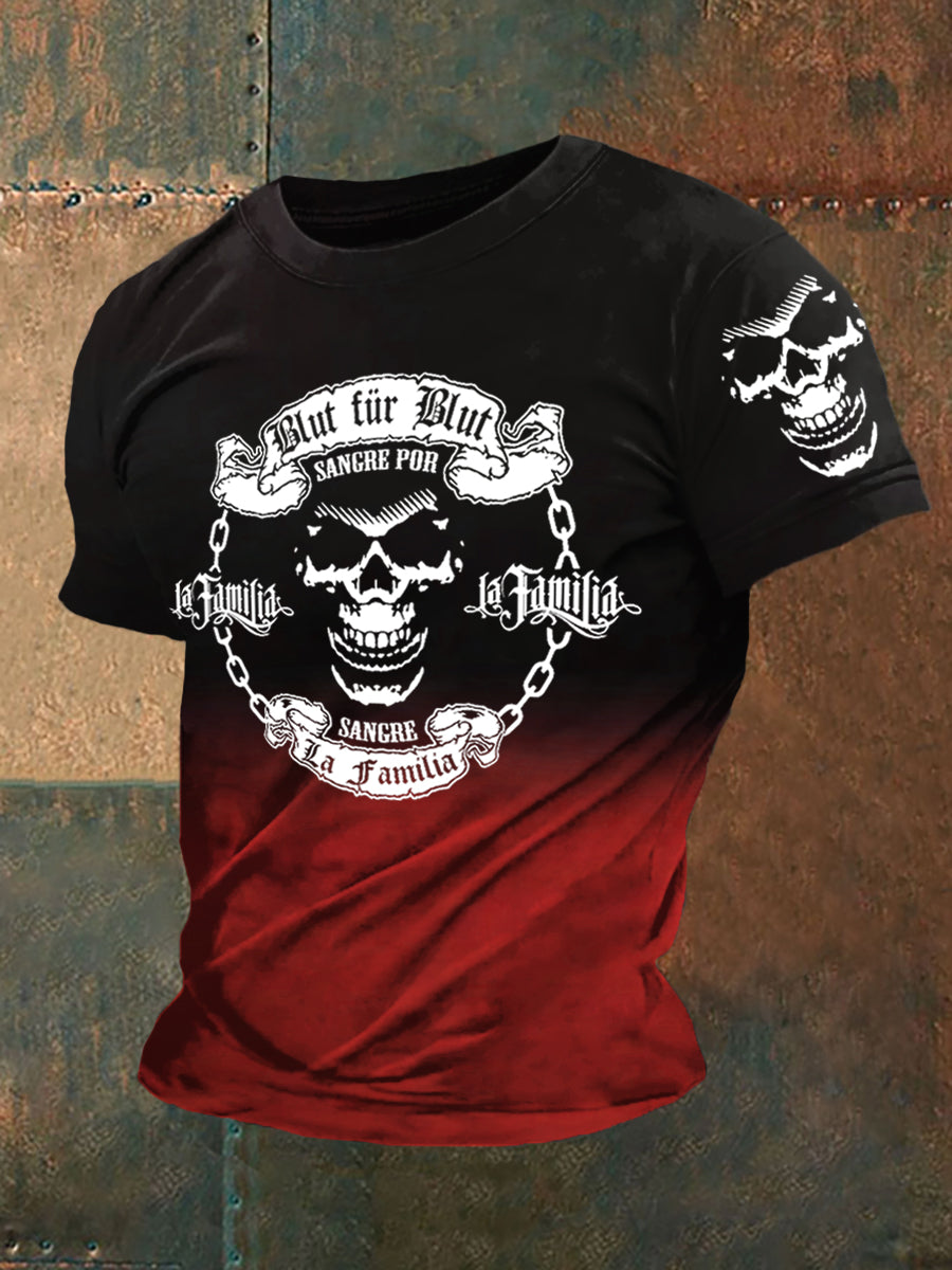 Herren Blut für Blut T-Shirt mit kurzen Ärmeln