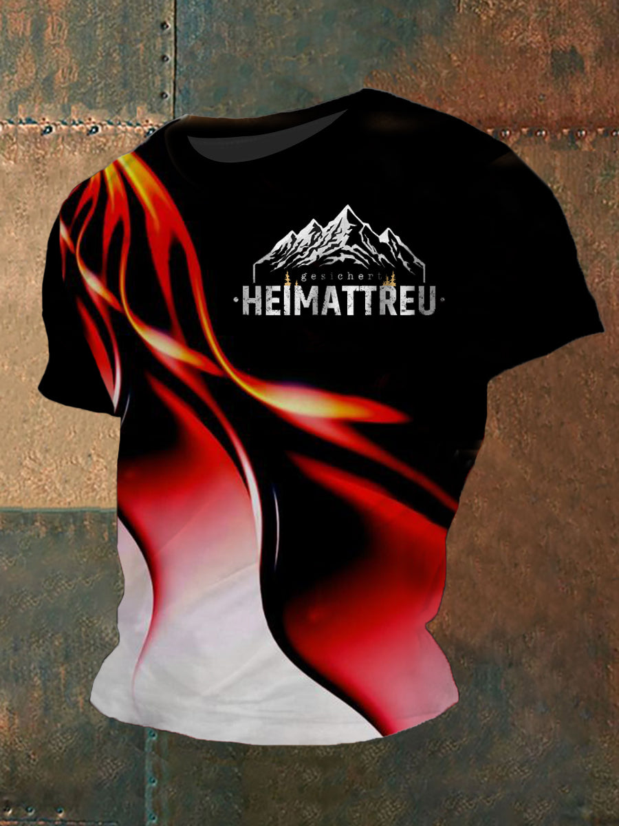 Herren T-Shirt Gesichert Heimat treu mit kurzen Ärmeln