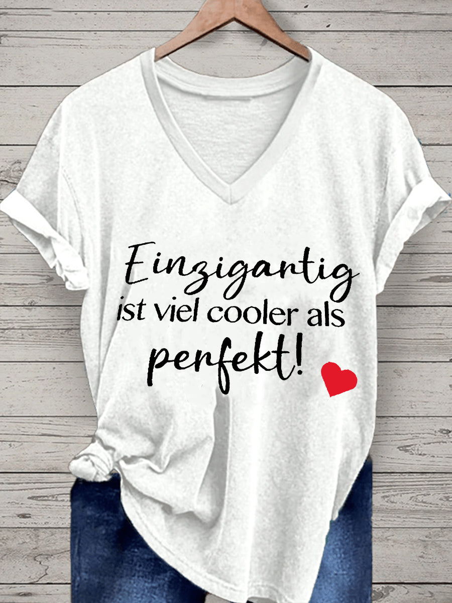 Frauen Einzigtig Ist Viel Kühler Als Perfekt Kurzarm T-Shirt