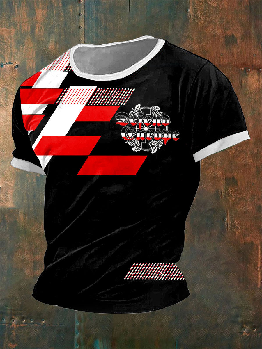 Gedrucktes Kurzarm-T-Shirt für Männer Europa