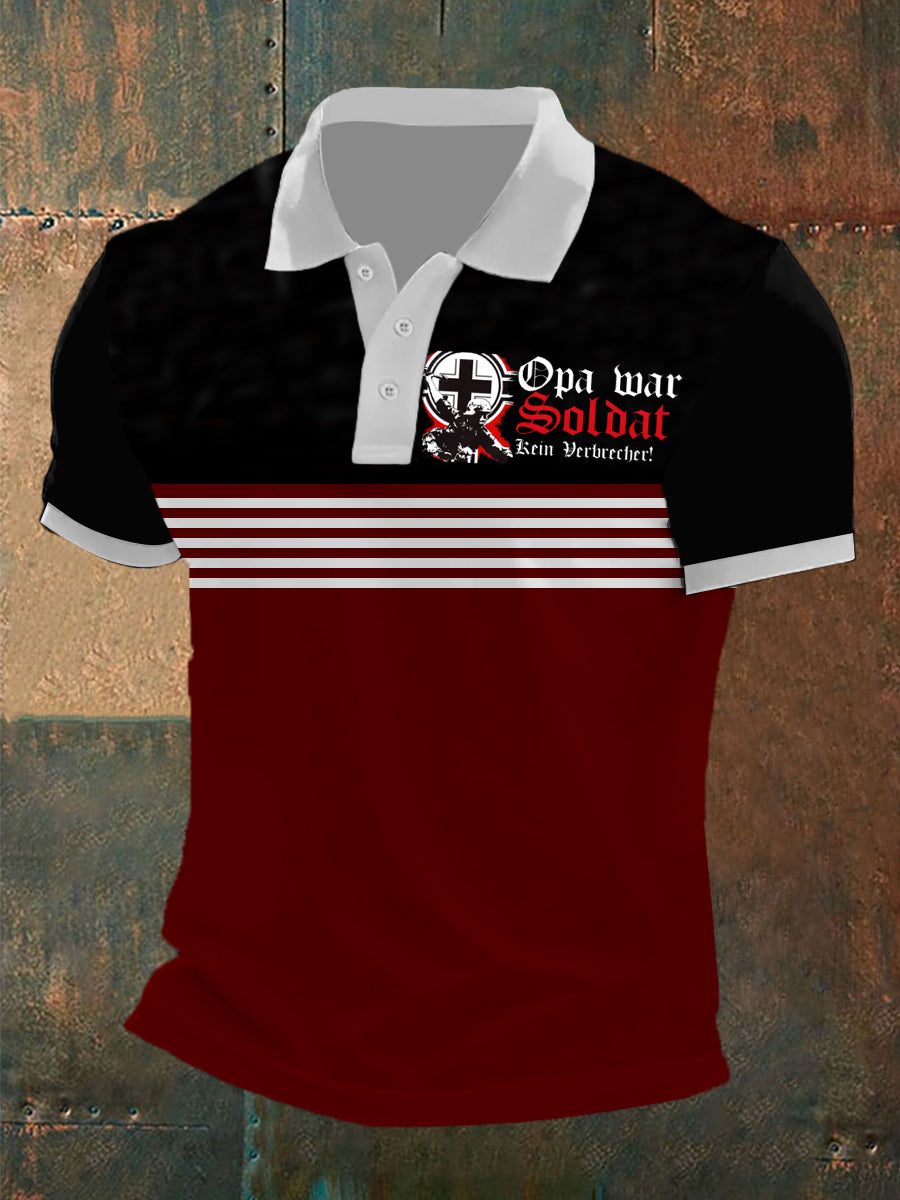 Kurzarm-Polos hirt für Männer Opa War Soldat Kein Verbrecher