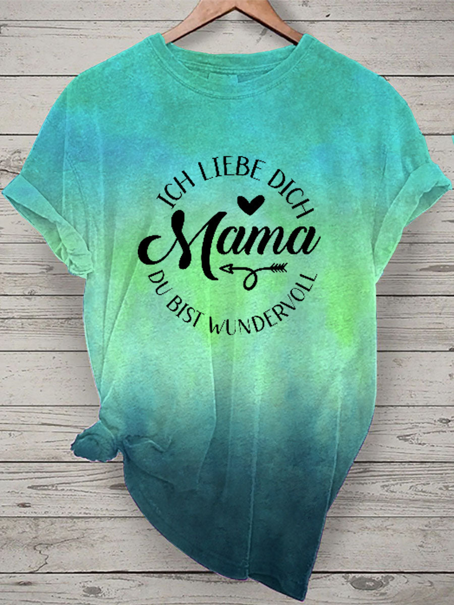 Damen Muttertag Geschenk Kurzarm T-Shirt