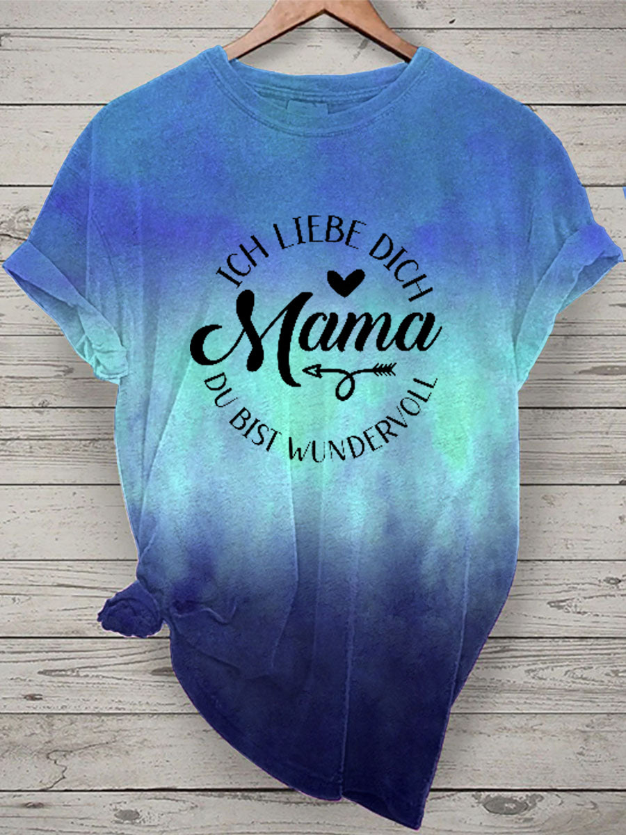 Damen Muttertag Geschenk Kurzarm T-Shirt