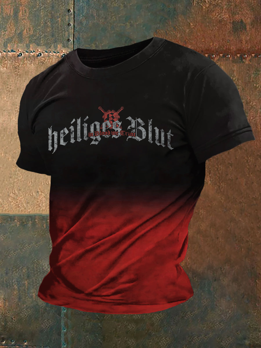 Herren Heiliges Blut T-Shirt mit kurzen Ärmeln