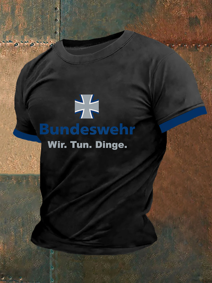 Wir Männer. Tun. Dinge. T-Shirt mit kurzen Ärmeln