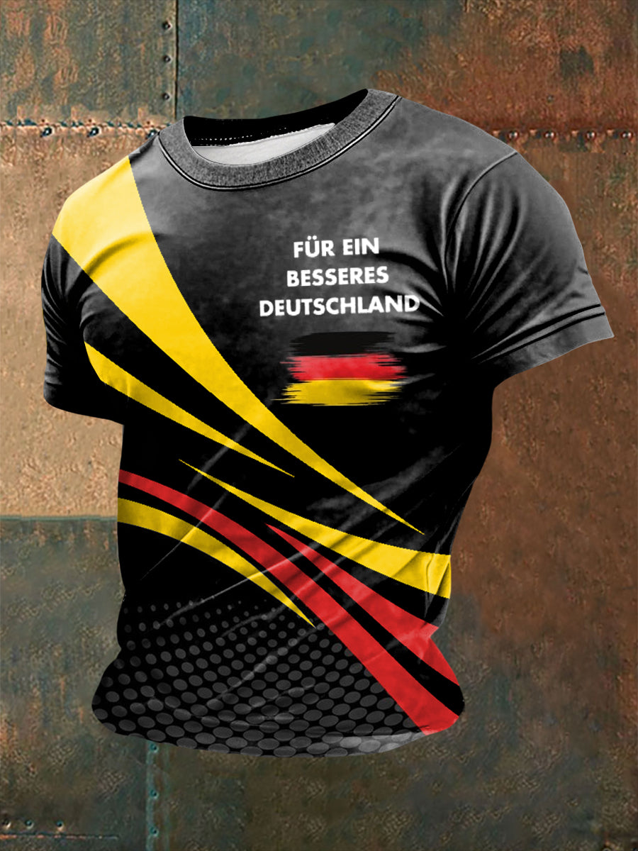 Deutschland bedrucktes Kurzarm-T-Shirt für Männer