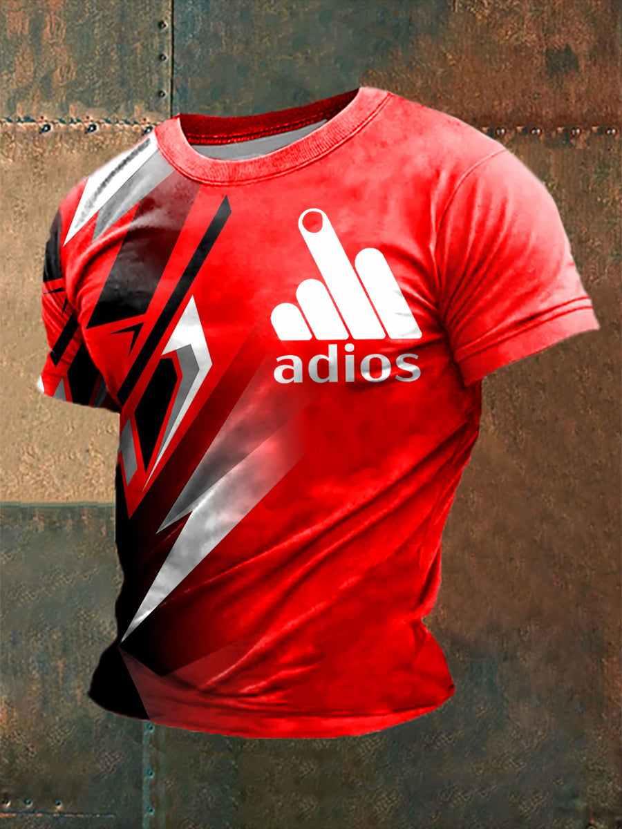 Herren Adios Bedrucktes Kurzarm-T-Shirt
