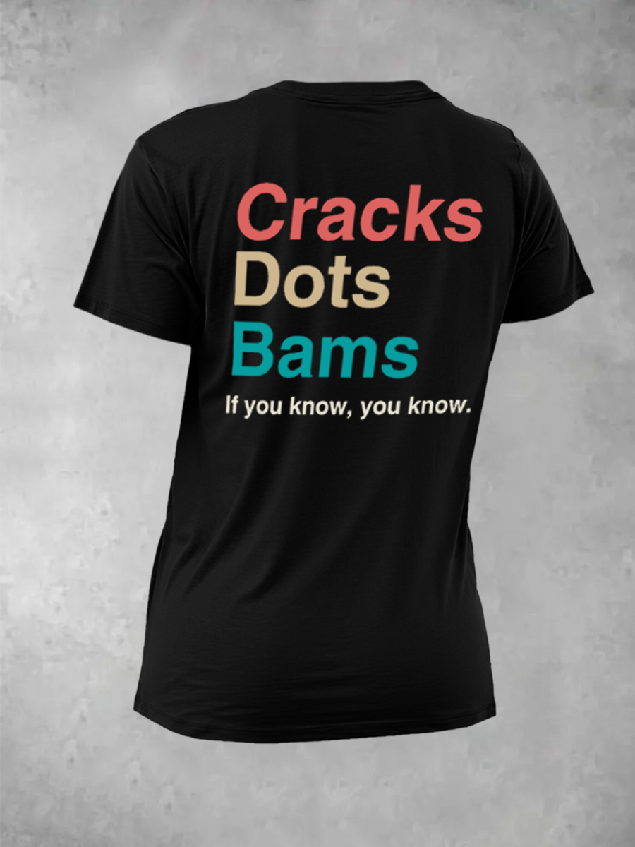 Frauen Risse Punkte bams, wenn Sie wissen, Sie wissen, V-Ausschnitt T-Shirt