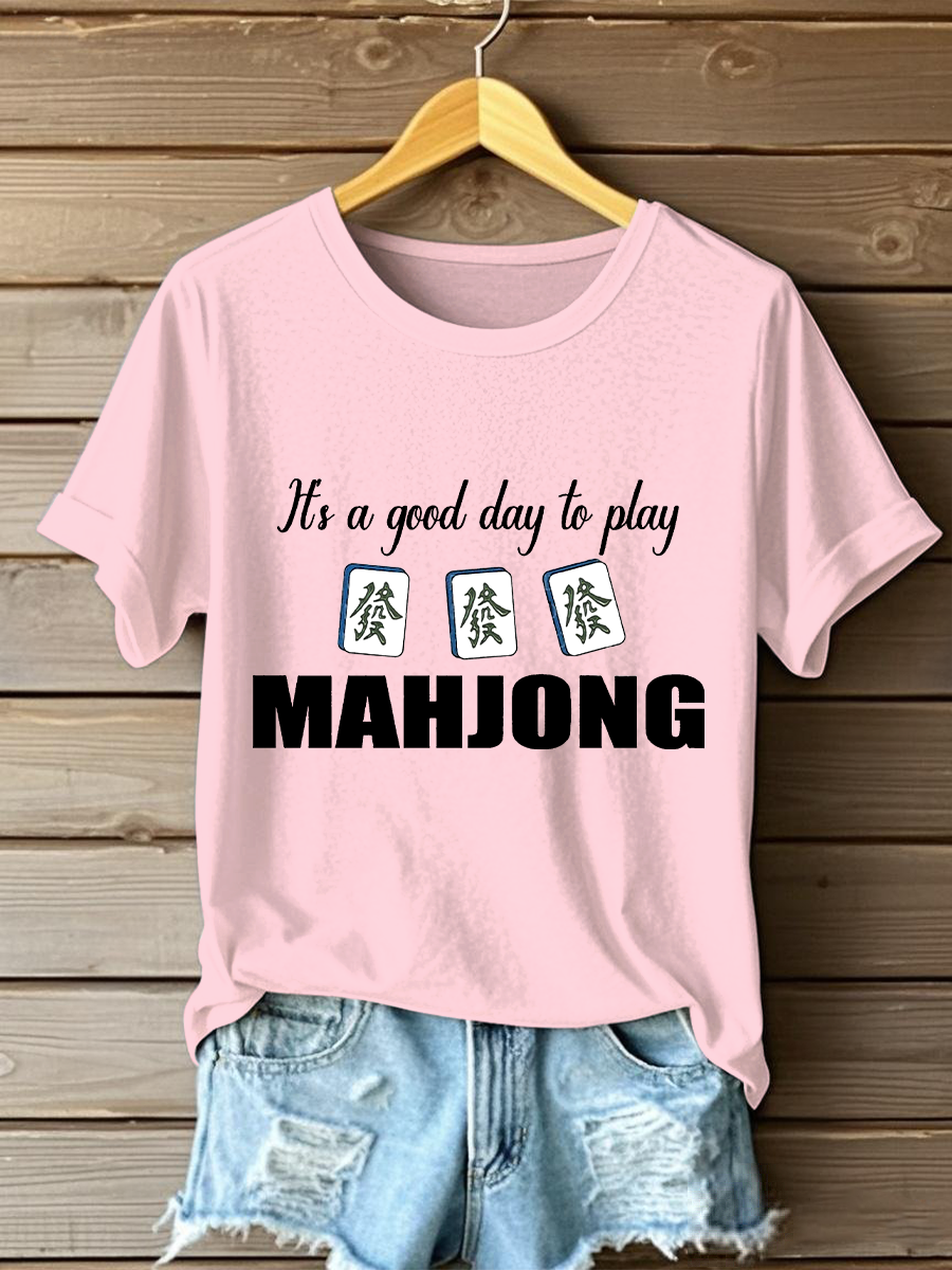 Frauen es ist ein guter Tag, um Mahjong-T-Shirts zu spielen
