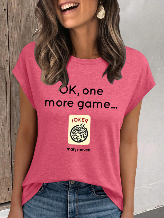 Frauen ok, ein Spiel mahj maven lässig T-Shirt