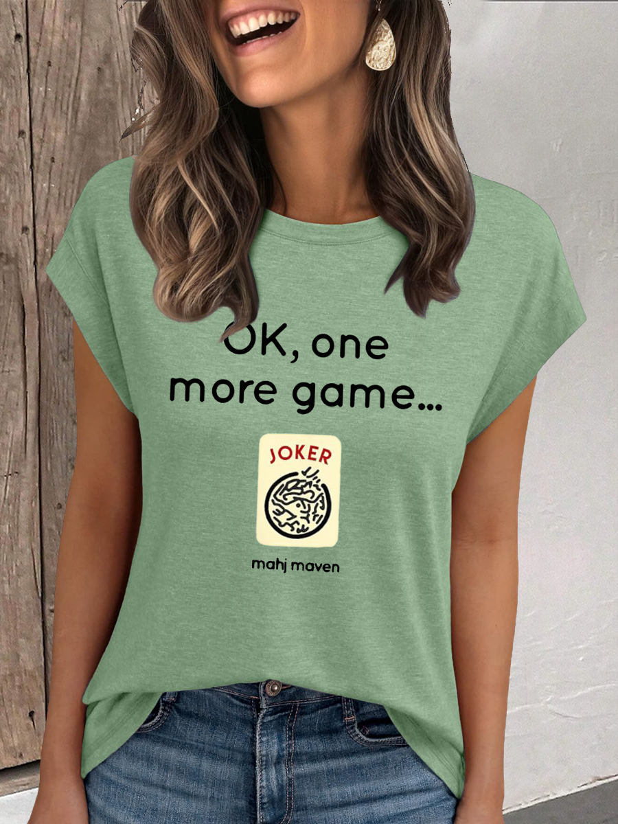 Frauen ok, ein Spiel mahj maven lässig T-Shirt