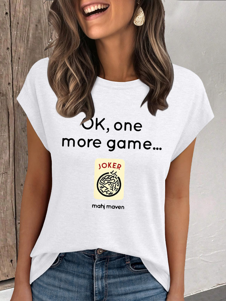 Frauen ok, ein Spiel mahj maven lässig T-Shirt