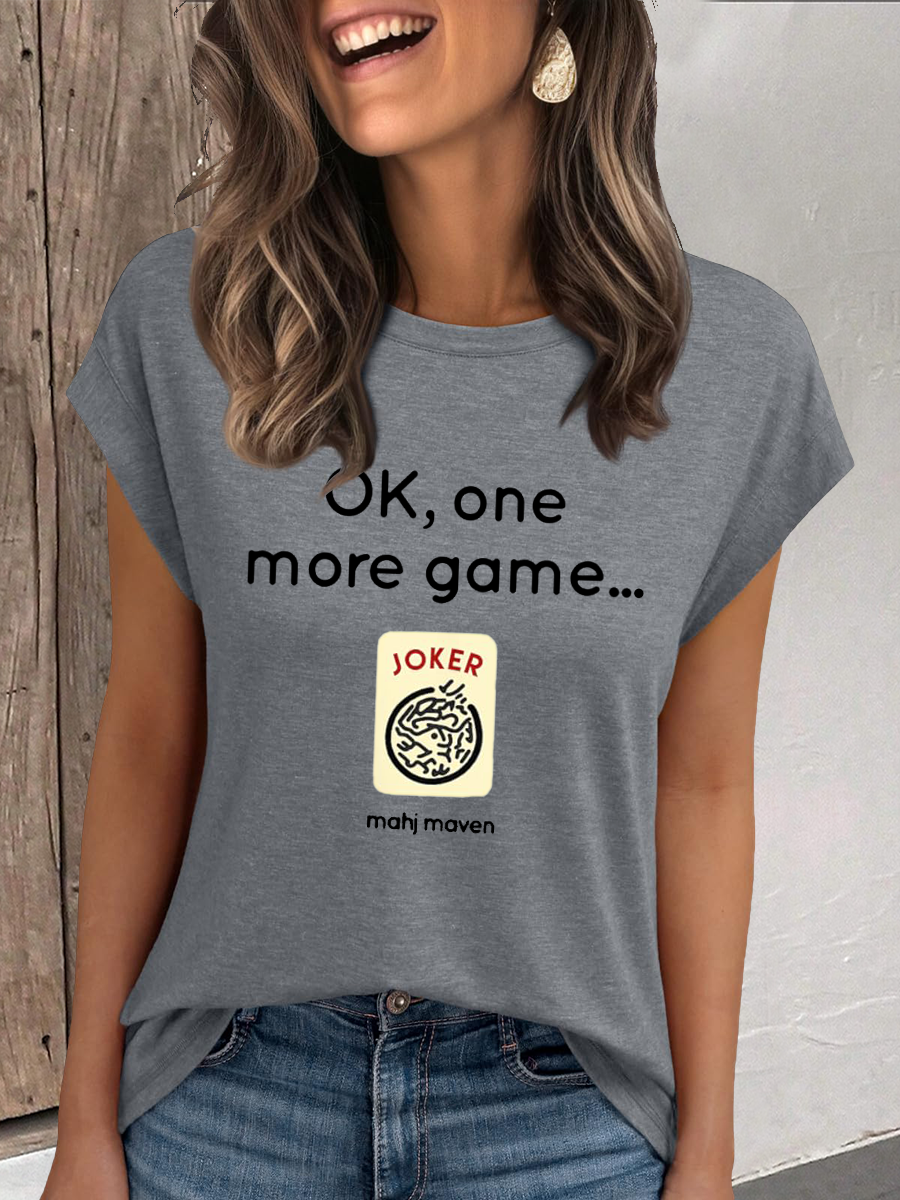 Frauen ok, ein Spiel mahj maven lässig T-Shirt