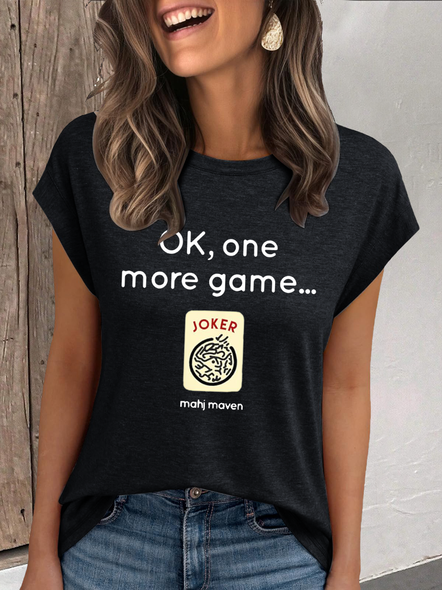 Frauen ok, ein Spiel mahj maven lässig T-Shirt